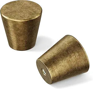 homdiy 30 Pack Antique Brass Cabinet Knobs Drawer Knobs Vintage Small Drawer Pulls Round Kitchen Cabinet Hardware