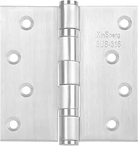 4 Inch Door Hinges Heavy Duty, XinSheng 316 Stainless Steel Marine Grade Ball Bearing, Rust Proof for Interior Exterior Doors, 3 Pack