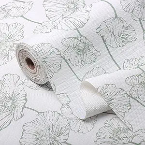 Quttisay Shelf Liner for Kitchen Cabinets Non Adhesive Kitchen Drawer Liner,Non-Slip Lotus Cabinet Liner Shelf Paper,Pantry Shelf Liners for Cabinets Dresser Cupboard Liner Decorative 23.6In x 10FT