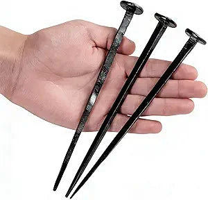 12 Pcs Wrought Iron Decorative Nails,Jesus Cross,Confirmation Gifts,Hand Forged Nails,Hand Forged Crucifixion Nails,Iron Nails,Jesus Crucifixion Flat Head Nail (12)
