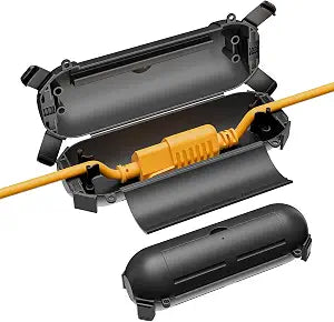 iwillink 2 Pack Outdoor Extension Cord Cover Waterproof, Black