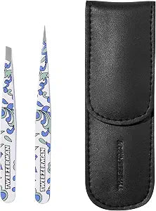Tweezerman Petite Tweeze Set for Eyebrows with Travel Case Paisley