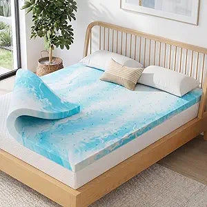 Marsail Full Size Mattress Topper, 3 Inch Gel Memory Foam Bed Topper, Soft Comfortable Mattress Pad for Full Bed, Sleeper Sofa, RV Camper, CertiPUR-US Certified Foam