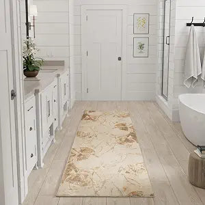 Nourison Home Astra Machine Washable Beige 2'2" x 8' Area Rug - Easy Clean, Non Shedding, Bed Room, Living Room, Dining Room, Kitchen (8' Runner)