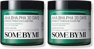 SOME BY MI AHA BHA PHA 30 Days Miracle Truecica Clear Pad ��� Pack of 2 ��� Korean Exfoliating Centella Face Toner Pads ��� Gently Clears Impurities, Refines Pores & Smooths Skin Texture ��� Korean Skin Care