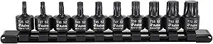 Astro Pneumatic Tool 94410T 10-Piece 3/8" Drive Nano Impact Torx Bit Sockets