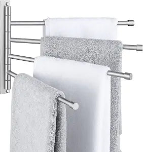 KES Bathroom Swivel Towel Rack, 13.8 Inch Swing Arm Wall Mount
