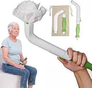 FreedomWand Multipurpose Toilet Aids - 14.5" Inch Wiping Aid Toileting for Women & Men, Butt Wiper Tool, Toilet Assist Device and Paper Extender, Ideal for Elderly, Disabled and Post Surgery Use