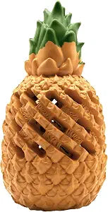 Herm Sprenger  Pineapple Dog Chew Toy for Aggressive Chewer  Natural Rubber Dog Treat Dispenser  Large Tough Dog Dental Teeth Cleaning Chew Toys for Large and Medium Breed