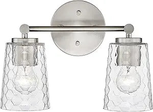 ML Lighting Ashli 2-Light Vanity Brushed Nickel