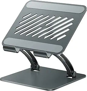 tounee Tablet Holder Stand, Dual Rod Adjustable Aluminum Desktop Stand, Compatible with 4.7-16.9" iPads, Surface Tablets, Portable Monitors, Kindle & More (Gray)