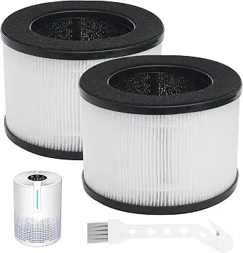 2 Pcs M01 Air Filter Replacement Compatible with MOOKA M01 Air Purifier, H13 True Hepa Filter, 3-in-1 Pre-Filter Activated Carbon Filter Filtration System