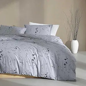 Calvin Klein - Queen Duvet Cover Set with Shams, 100% Cotton Sateen Bedding, 300 Thread Count, Button & Corner Tie Closure, Wildflower Dusk