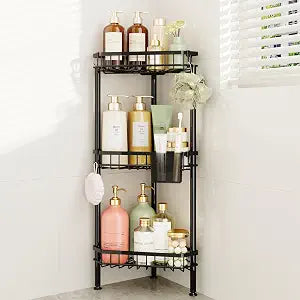 Consumest Corner Shower Caddy Stand - Rustproof Bathroom Organizer&Storage
