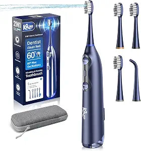 Kikuo 3-in-1 Electric Toothbrush with Water Flosser Combo
