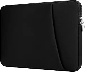 Laptop Sleeve Case with Zipper Accessory Pocket Compatible with 17 inches HP Asus Lenovo Padded Computer Pouch Cover Shockproof Protective for 17 to 17.3 Laptop/Chromebook/Tablet,Black