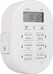myTouchSmart Plug-in Digital Timer, 2 Grounded Outlets, White