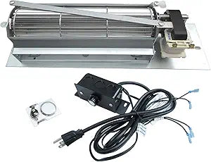 DN115 FK24 Replacement Fireplace Blower Fan KIT for Monessen, Vermont Castings, Majestic, Northern Flame, Temco, CFM, Rotom HB-RB65, Blower kit for Wood/Gas Burning Stove or Fireplace