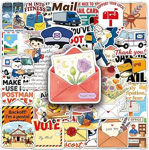 Postman Stickers|50Pcs Mailman Waterproof Vinyl Decals