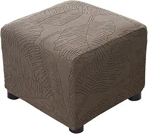 KRFOONN Ottoman Cover Square Storage Ottoman Slipcover, Small, Pattern 08