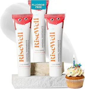 RiseWell Kids Hydroxyapatite Toothpaste Fluoride Free - Cake Batter, 0.7oz