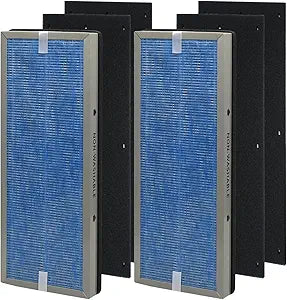 MS18 Replacement Air Filter Compatible with Membrane Solutions MS18 Air Purifier, 3-Layer Filtration Design with Activated Carbon, Easy Installation, 2-Pack
