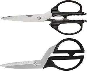 Kai 2-Piece Shear Set, Heavy Duty Cooking Scissors, Durable Japanese 420J2 Stainless Steel, Non-Slip Over-Mold Handle, Kitchen Shears Set for Professional and Home Chefs