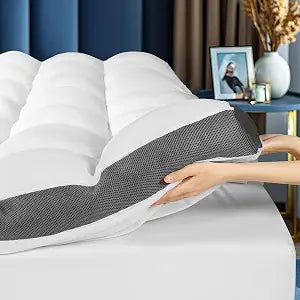 4 Inch Memory Foam Mattress Topper - Extra Thick 2000 GSM Pillow Top Mattress Topper Body-Contouring Support for Back Pain,Soft Cover with 6"-18" Deep Pocket (Queen,60"x80")