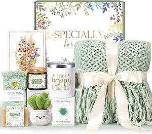 Get Well Soon Gifts for Women, Birthday Gift for Women Care Package, Sympathy Gift Baskets Spa Gift Thinking of You Inspirational Mothers Day Gifts for Mom Her Sister Wife Girlfriend Grandma