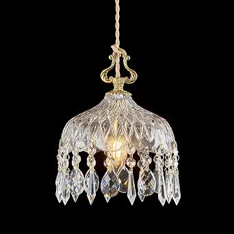 Mid Century Modern Kitchen Island Pendant Lights,Vintage Chandelier for Bedroom, Dining Room, Hallway Crystal Hanging Light Fixtures
