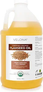 velona USDA Organic Flaxseed Oil - 64 fl oz, Cold Pressed, Unrefined