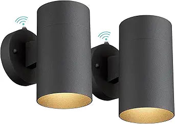 Ken & Ricky Dusk to Dawn Outdoor Wall Lighting, Outside Light Fixtures,Modern Exterior Wall Sconce with Photocell Sensor for Porch Garage Patio Doorway Entryway -2 Pack