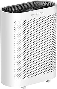 Desktop Air Purifier with 3-in-1 True HEPA Filter, Ultra Quiet Less Than 32dB Small Air Cleaner for Home Office Bedroom, Captures 99.97% Smoke Dust Pet Dander, EPI810