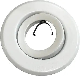 4-Inch Line Voltage Trim Recessed Light fit Halo/Juno, Adjustable Gimbal Ring (White)