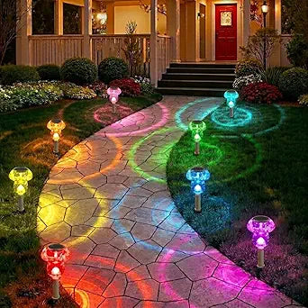 Solar Lights Outdoor, 16 Pack Mushroom Lights Outside Waterproof, Solar Powered LED Lighting for Garden, Yard, Landscape, Path, Pathway, Lawn, Walkway, Driveway, Backyard Decor (Color Changing)