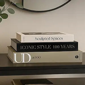 Aesthetic Decorative Books Set of 3 Designer Faux Books for Decoration to Enhance Mid Century Coffee Table Decor Bookshelf Mantle Shelf Console Table Entryway Dcor Minimalist Fake Book Storage Box