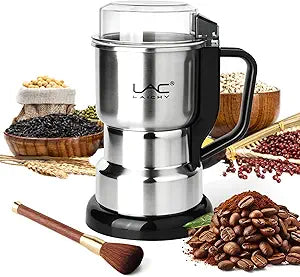 Electric Coffee Grinder & Spice Grinder, 150W Fast Grinding with Stainless Steel Blades  Includes Cleaning Brush | for Coffee Beans, Spices, Seeds, Herbs | Dry Food Mill, Mini Kitchen Grinder
