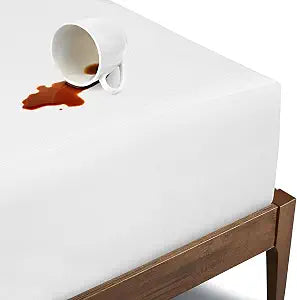 Bioweaves Organic Waterproof Mattress Protector  GOTS Certified Organic Cotton Crib Mattress Cover with Breathable Piqu Weave top Layer  20 Inch Deep Pocket, White