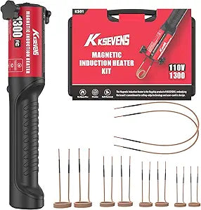 Induction Heater Bolt 1300W 110V,Induction Bolt Heater Removal Tool Kit with 10 Coils for Rusty Screw Removing,Red
