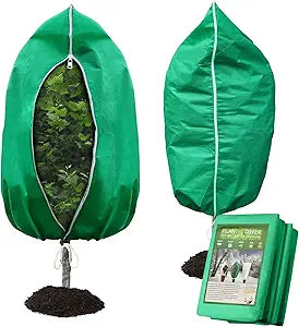 Plant Covers Freeze Protection  2 Pack 95"x95" Extra Large Frost Blankets for Outdoor Plants, 2.8oz/yd Heavy-Duty Tree Covers with Zipper & Drawstring  Reusable Winter Plant Freeze Cloth