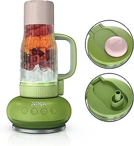Ninja Blendboss | Personal Blender for Smoothies & Frozen Drinks | 26oz Travel Tumbler with LeakProof Lid, Chug Spout & Detachable Straw | Auto-iQ Technology | Watermelon Bubble Gum | DB351GN