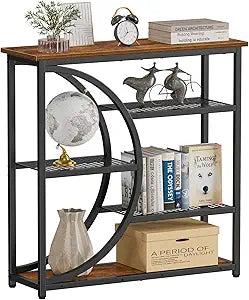 Snughome Entryway Table, Narrow Console Table, Industrial Sofa Table with 5 Tier Storage Shelves, Entrance Table for Hallway, Behind The Couch, Living Room, Foyer