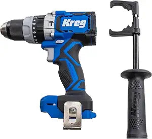 Kreg 20V Ionic Drive 1/2" High Speed Hammer Drill - 20V Cordless Hammer Drill Driver with Boost Mode for Wood, Masonry & Construction - Variable Speed, Gyroscopic Brake & LED Light - KPTHD050B