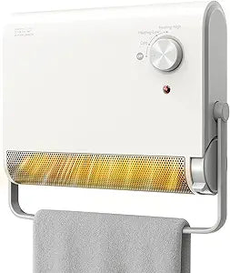 EasyAcc Electric Heaters for Indoor Use, 1200W PTC Fast Heating Energy Efficient Panel Wall Heaters, 30┬░ Oscillation, 3 Modes, Easy 2-Min Install, Plug in Space Heater for Bathroom Bedroom Office