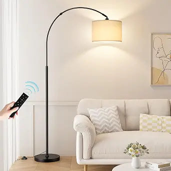 Ambimall 70" Dimmable Arc Floor Lamp with Remote, Color Temp Adjustable
