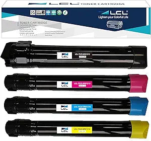 LCL 7830 7525 Toner Cartridge High Yield Replacement for Xerox WorkCentre 7830 7835 7845 7855 7525 7530 7535 7545 7556 Compatible 006R01513 006R01514 006R01515 006R01516 Toner (KCMY)
