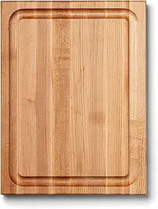 John Boos CB Series Rectangular Wooden Maple Cutting Board 20x15  1.5 Thick, 12-lb Reversible Butcher Block with Juice Groove, Edge-Grain & Finger Grips  Made in the USA