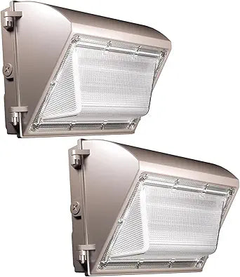 LED Wall Pack Light 60W 7800lm with Dusk to Dawn Photocell, 5000K Daylight Wall Pack Outdoor Light Repalces 600W HPS/HID Light, IP65 Waterproof for Stadium, Yard, Buildings, Parking Lots