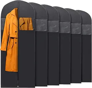 PLX 60" Inch Black Garment Bags for Long Hanging Clothes