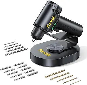 Fanttik K2 Ultra Power Drill, Cordless Drill/Driver, 3/8'' Keyless Chuck, Max. 30 N.m, Max. 1250 RPM, TapSwitch Gear Change, 2.5AH Rechargeable Battery, Tool Kit for Home DIY Projects